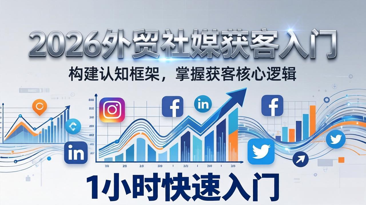 2026 外贸社媒获客入门：1小时搭建认知框架，新手快速开启社媒获客之路-卿云社