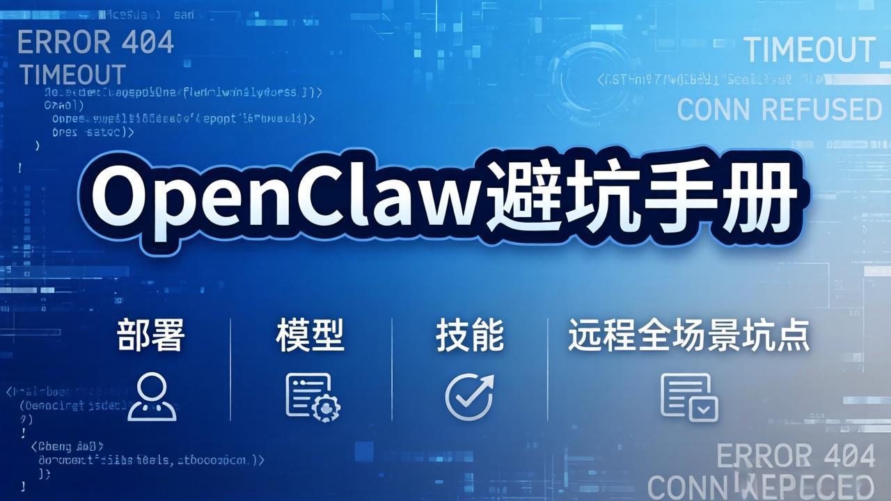 OpenClaw避坑手册：部署+模型+技能+远程全场景坑点，一次性给你说全，少走弯路-卿云社