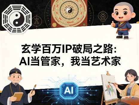 玄学百万IP破局之路：AI当管家，我当艺术家-卿云社