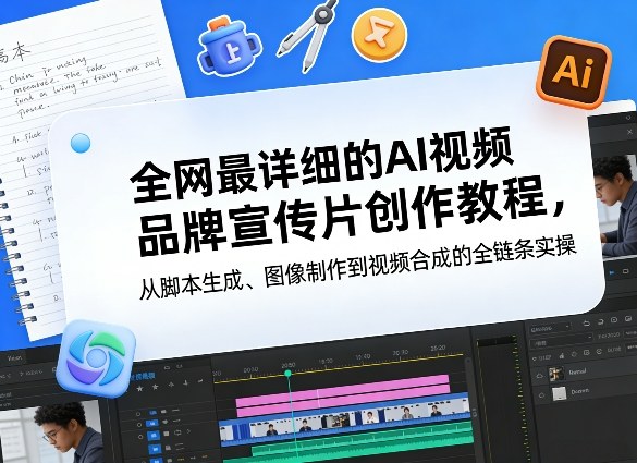 全网最详细的AI视频品牌宣传片创作教程，从脚本生成、图像制作到视频合成的全链条实操-卿云社