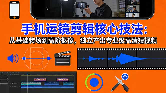 手机运镜 剪辑核心技法：从基础转场到高阶抠像，独立产出专业级高清短视频-卿云社