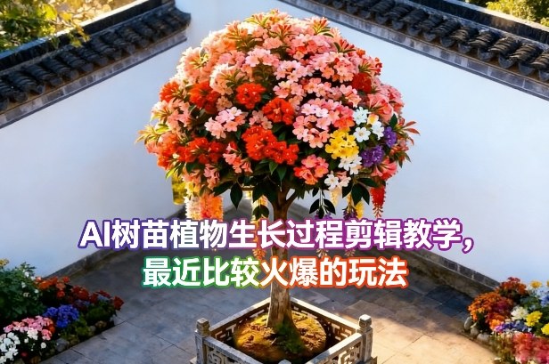 AI树苗植物生长过程剪辑教学，最近比较火爆的玩法-卿云社