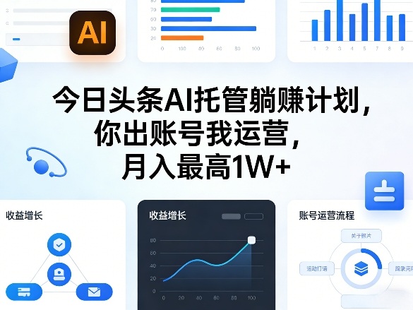 今日头条AI托管躺賺计划，你出账号我运营，月入最高1W+【揭秘】-卿云社