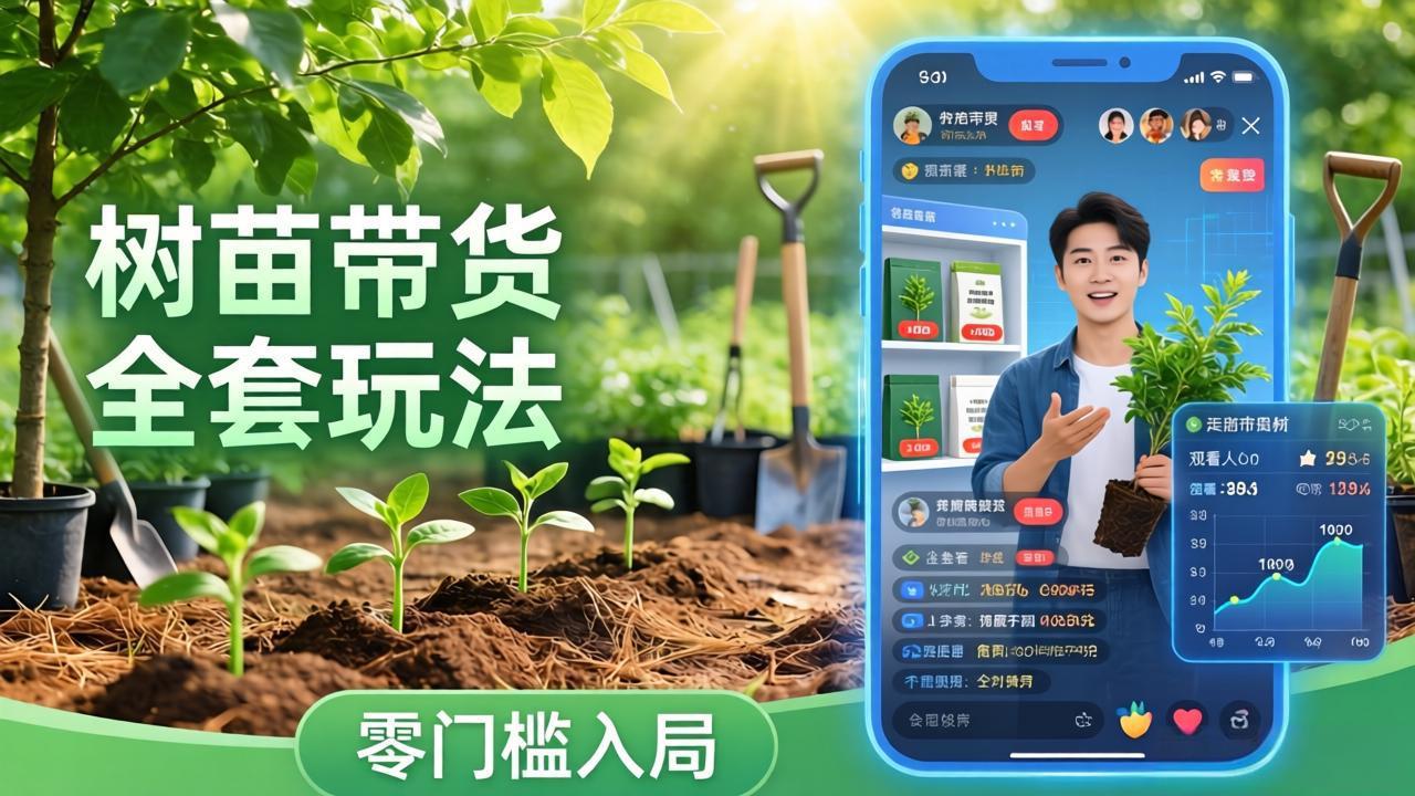 视频号AI树苗带货全套玩法：零门槛入局，掌握豆包、千问等AI工具制作树苗视频的全套流程-卿云社