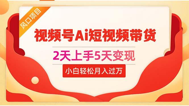 2天上手5天变现视频号Ai短视频带货0粉丝0基础小白轻松月入过万-卿云社