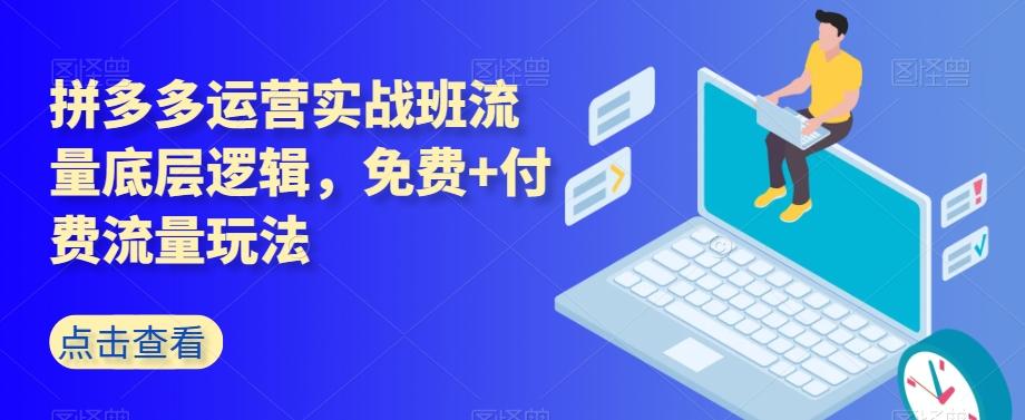 拼多多运营实战班流量底层逻辑，免费+付费流量玩法-卿云社