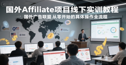 国外Affiliate项目线下实训教程，国外广告联盟从零开始的具体操作全流程-卿云社