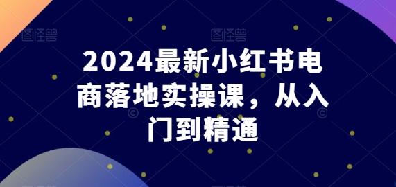 2024最新小红书电商落地实操课，从入门到精通-卿云社
