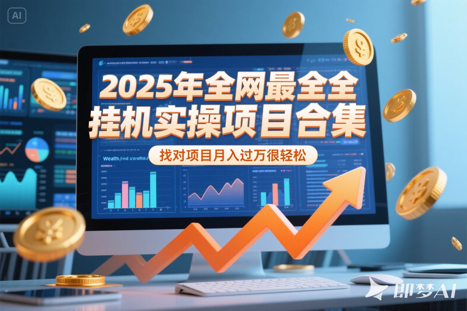 2025年挂机实操项目实操演练，挂机类型，AI直播类型，轻资产创业类型…-卿云社