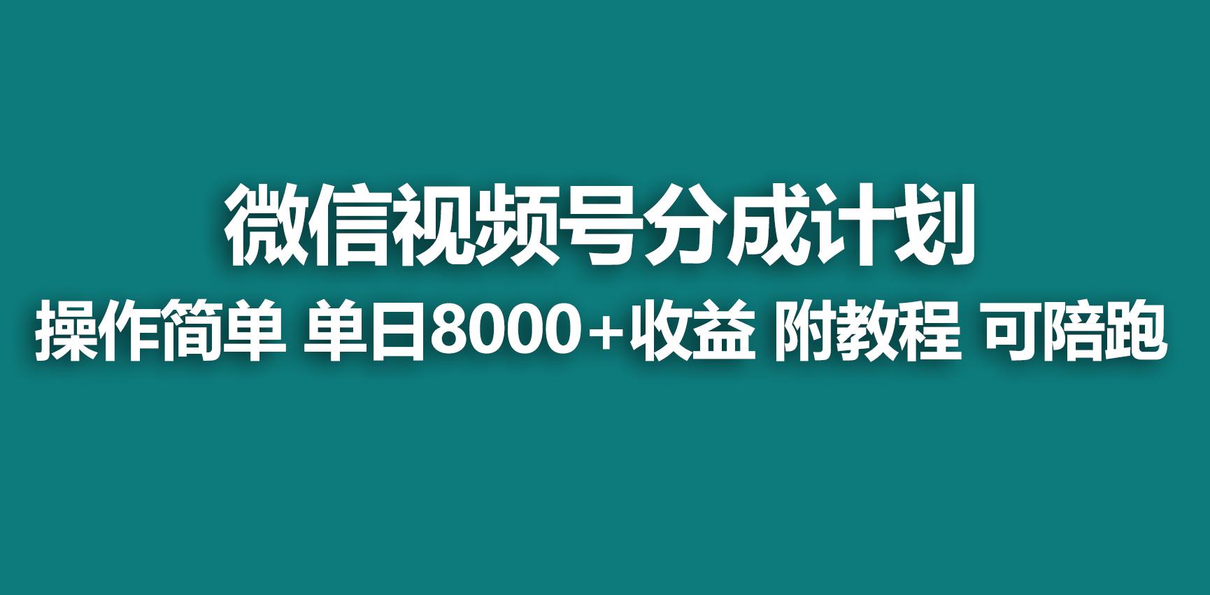 【蓝海项目】视频号分成计划，快速开通收益，单天爆单8000+，送玩法教程-卿云社