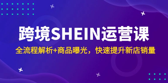 跨境SHEIN运营课，全流程解析+商品曝光，快速提升新店销量-卿云社