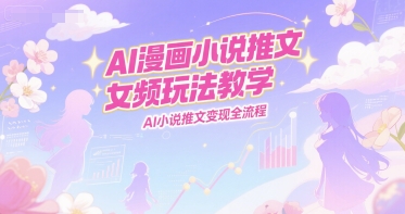 AI漫画小说推文女频玩法教学，AI小说推文变现全流程-卿云社