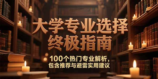 付费文：大学专业选择终极指南,100个热门专业解析,包含推荐与避雷实用建议-卿云社