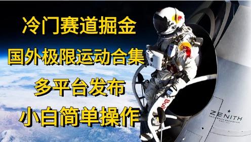 冷门赛道掘金，国外极限运动视频合集，多平台发布，小白简单操作-卿云社
