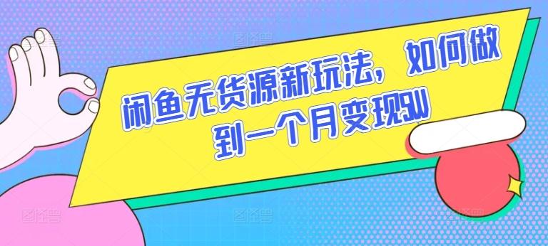 闲鱼无货源新玩法，如何做到一个月变现5W【揭秘】-卿云社