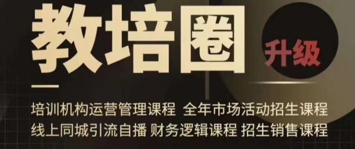旺仔爸爸教培圈课程(运营／管理／招生／引流全套课程)，同城引流自播方案-卿云社