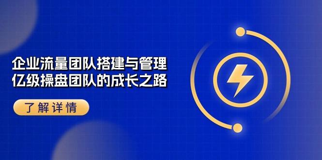 企业 流量团队-搭建与管理，亿级 操盘团队的成长之路(28节课-卿云社