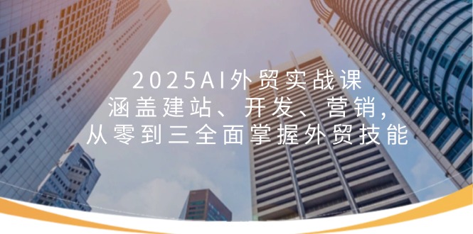2025AI外贸实战课：涵盖建站、开发、营销, 从零到三全面掌握外贸技能-卿云社