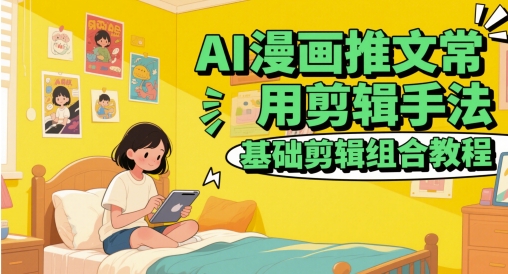 AI漫画推文常用剪辑手法，基础剪辑组合教程-卿云社