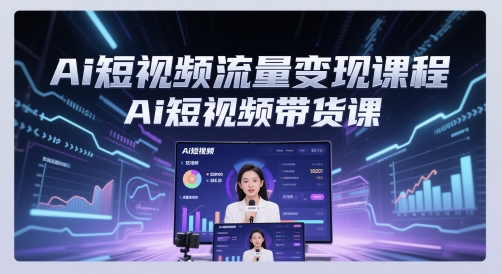 Ai短视频流量变现课程，Ai短视频带货课-卿云社