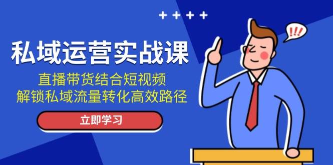 私域运营实战课：直播带货结合短视频，解锁私域流量转化高效路径-卿云社