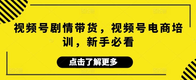 视频号剧情带货，视频号电商培训，新手必看-卿云社