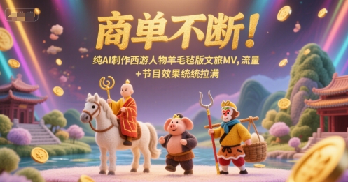 商单不断！纯AI制作西游人物羊毛毡版文旅MV，流量+节目效果统统拉满-卿云社