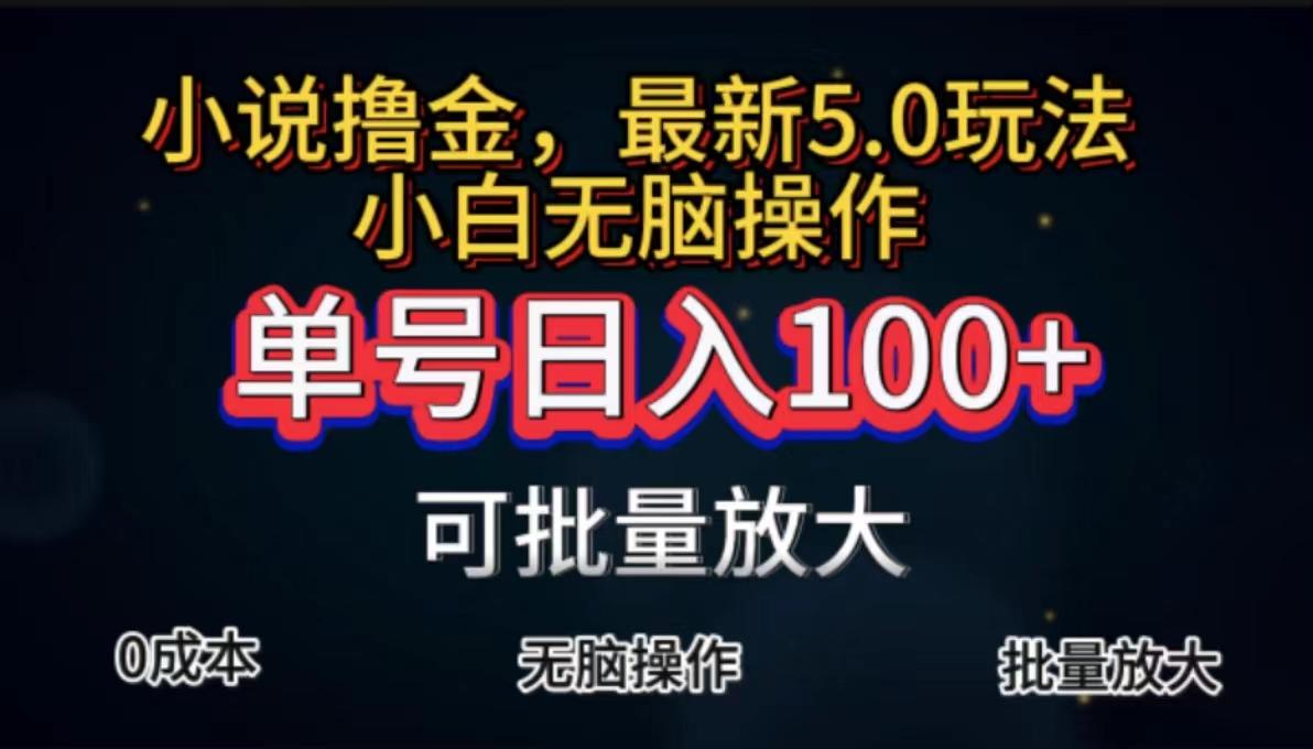 全自动小说撸金，单号日入100+小白轻松上手，无脑操作-卿云社