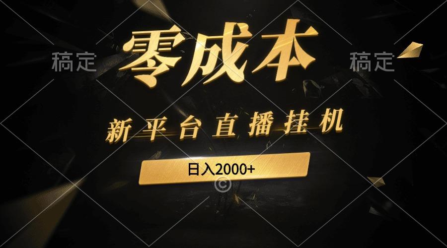 (9841期)新平台直播挂机最新玩法，0成本，不违规，日入2000+-卿云社