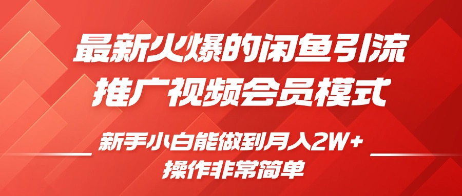 闲鱼引流推广影视会员，0成本就可以操作，新手小白月入过W+【揭秘】-卿云社
