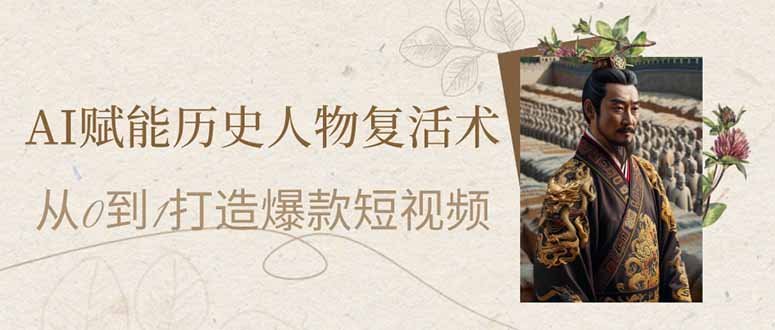AI赋能历史人物复活术：从0到1打造爆款短视频-卿云社