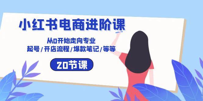 小红书电商进阶课：从0开始走向专业 起号/开店流程/爆款笔记/等等(20节-卿云社