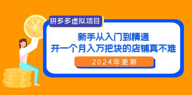 (9744期)拼多多虚拟项目：入门到精通，开一个月入万把块的店铺 真不难(24年更新)-卿云社