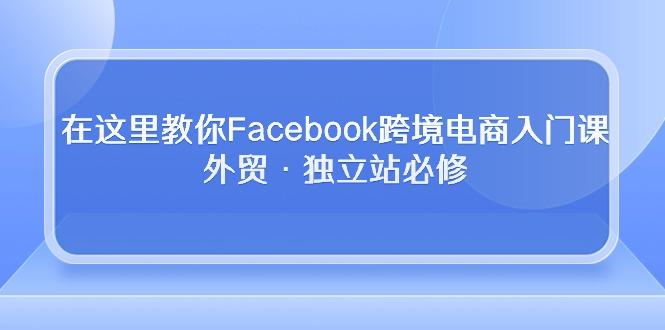 在这里教你Facebook跨境电商入门课，外贸·独立站必修-卿云社