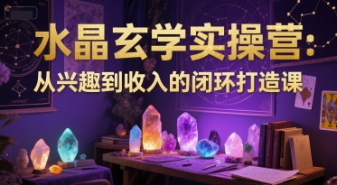 水晶玄学实操营：从兴趣到收入的闭环打造课-卿云社