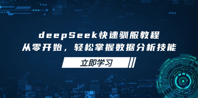 deepSeek快速驯服教程，从零开始，轻松掌握数据分析技能-卿云社