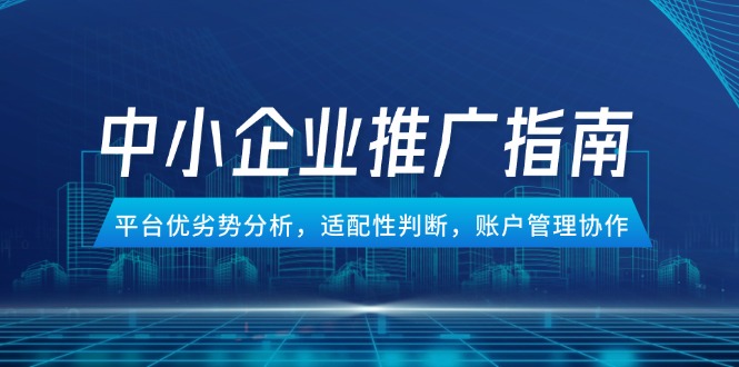 中小企业竞价推广指南，平台优劣势分析，适配性判断，账户管理协作-卿云社