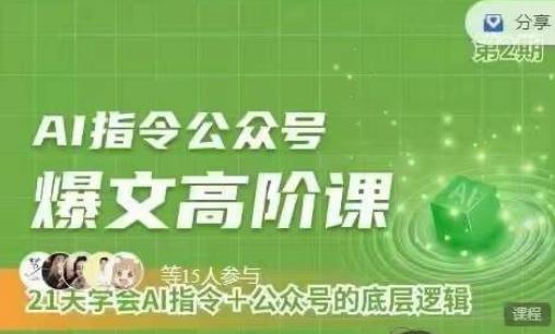 Ai指令公众号高阶课，学会ai指令+公众号的底层逻辑-卿云社