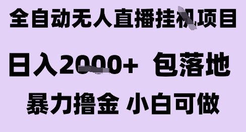 最新全自动抖音无人直播挂G项目，日入2k+ 包落地暴力撸金，小白可做【揭秘】-卿云社