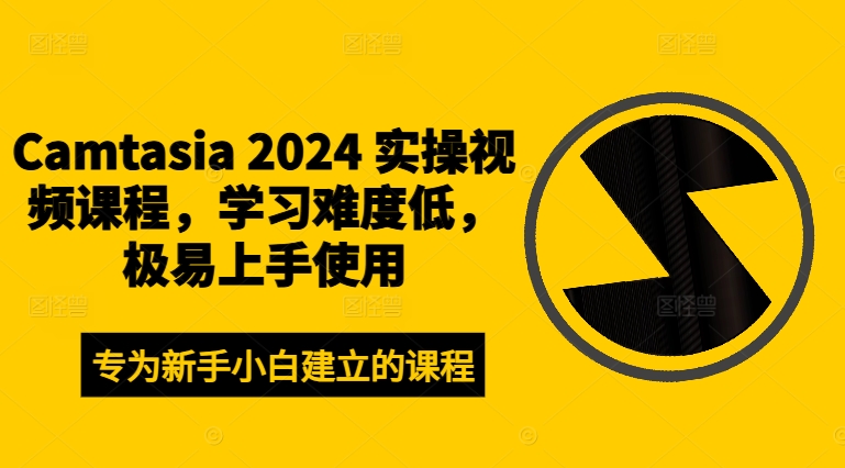 Camtasia 2024 实操视频课程，学习难度低，极易上手使用-卿云社