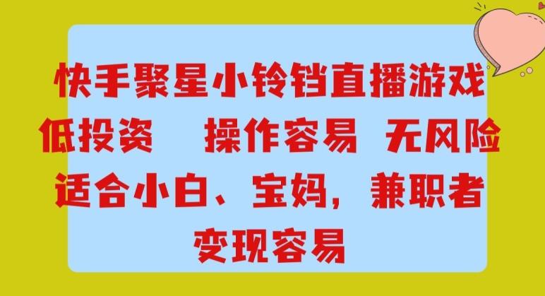 快手小铃铛游戏项目，低投入零风险，操作简单变现快-卿云社