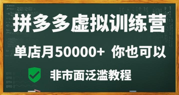 拼多多虚拟电商训练营月入30000+你也行，暴利稳定长久，副业首选-卿云社