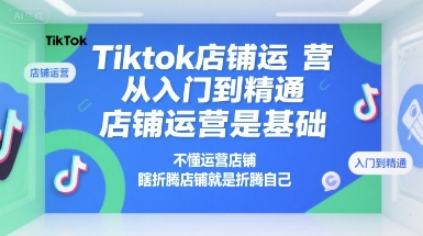 Tiktok店铺运营从入门到精通，店铺运营是基础，不懂运营店铺，瞎折腾店铺就是折腾自己-卿云社