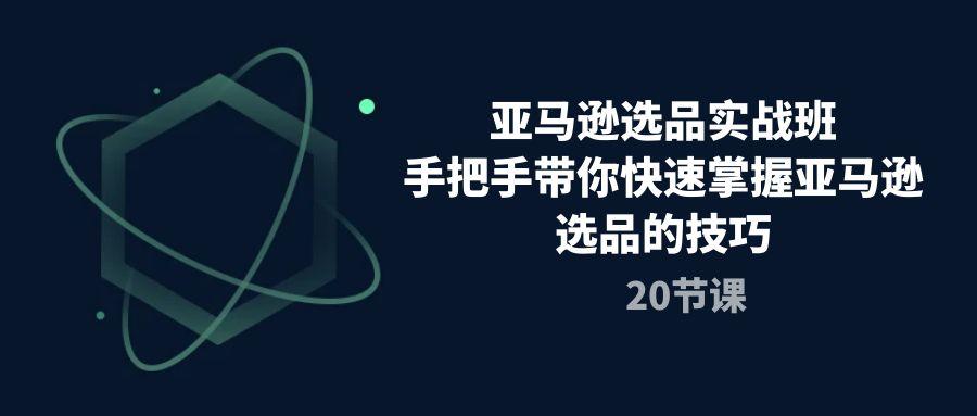 亚马逊选品实战班，手把手带你快速掌握亚马逊选品的技巧(20节课-卿云社