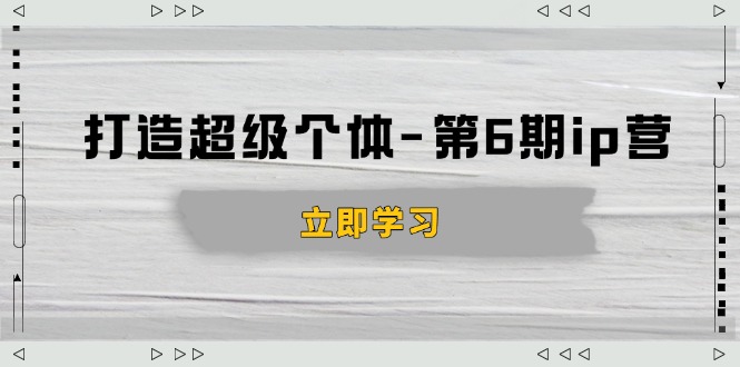 打造 超级个体-第6期ip营：商业认知,产品设计,成交演练,解决知识变现难题-卿云社