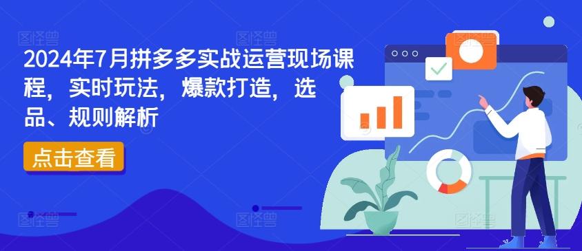 2024年7月拼多多实战运营现场课程，实时玩法，爆款打造，选品、规则解析-卿云社
