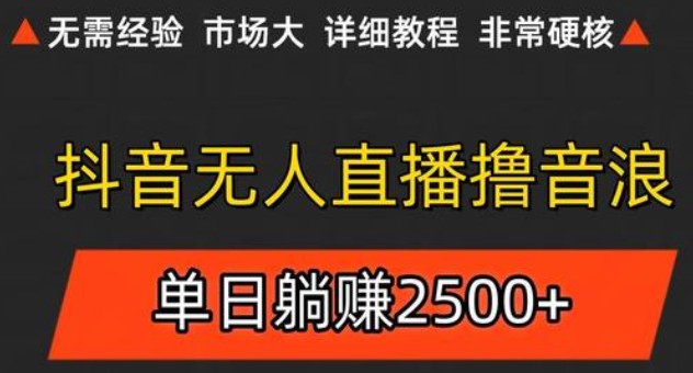 抖音无人直播6.0 简单无脑可矩阵 每天两小时轻松躺赚500+-卿云社