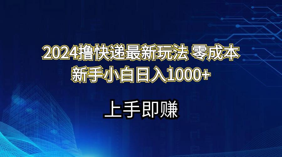 2024撸快递最新玩法零成本新手小白日入1000+-卿云社