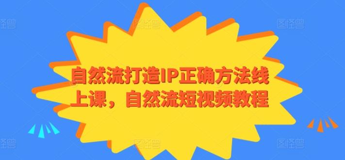 自然流打造IP正确方法线上课，自然流短视频教程-卿云社