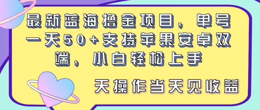 最新蓝海撸金项目，单号一天50+， 支持苹果安卓双端，小白轻松上手 当...-卿云社